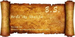 Bródy Stella névjegykártya